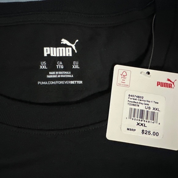 NWT Puma Black/Gray Athletic T-Shirt Size 3XL - Picture 3 of 3